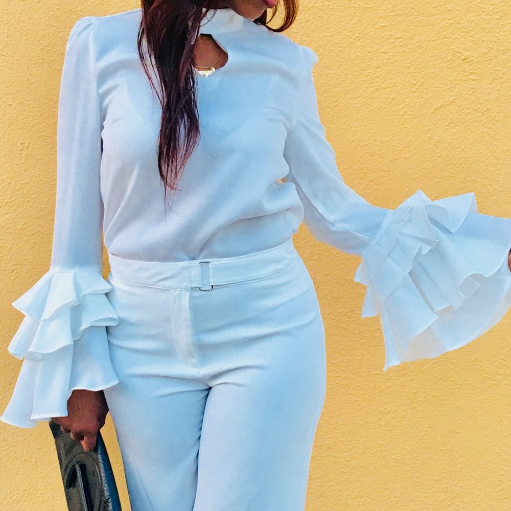 Ruffle My Pretty Sleeves Top - Picture 2 of 4